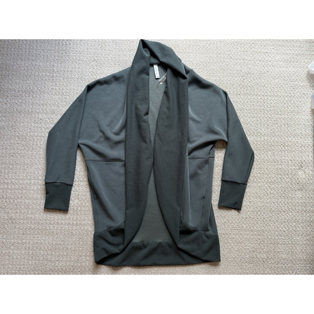 7 Diamonds REV Throwover Cardigan Sweater Womens XS/S Basil Shawl Collar $128‎